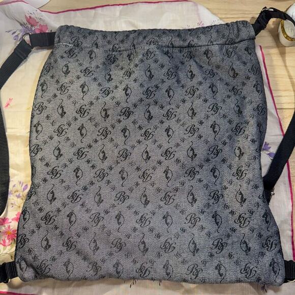 Vintage Y2K Baby Phat Denim Monogram Backpack - Picture 3 of 9